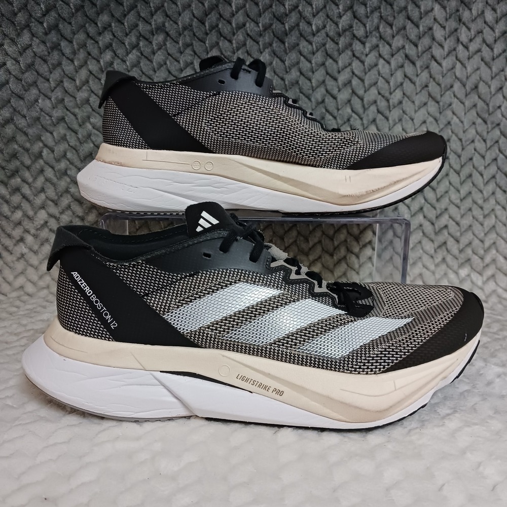 Adidas Adizero Boston 12 Black Carbon Women's Walking Running Shoes Size 7